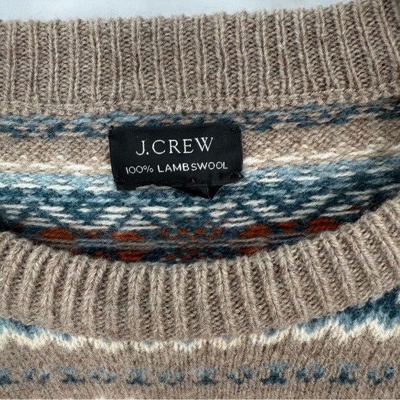 J. Crew 100% lambswool crewneck sweater in fair Isle Pattern sweater - Picture 6 of 10